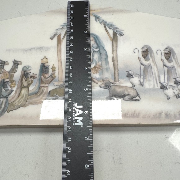 Nativity Scene Christmas Decor Wooden Religious Manger Decorative Art Block - Picture 6 of 7